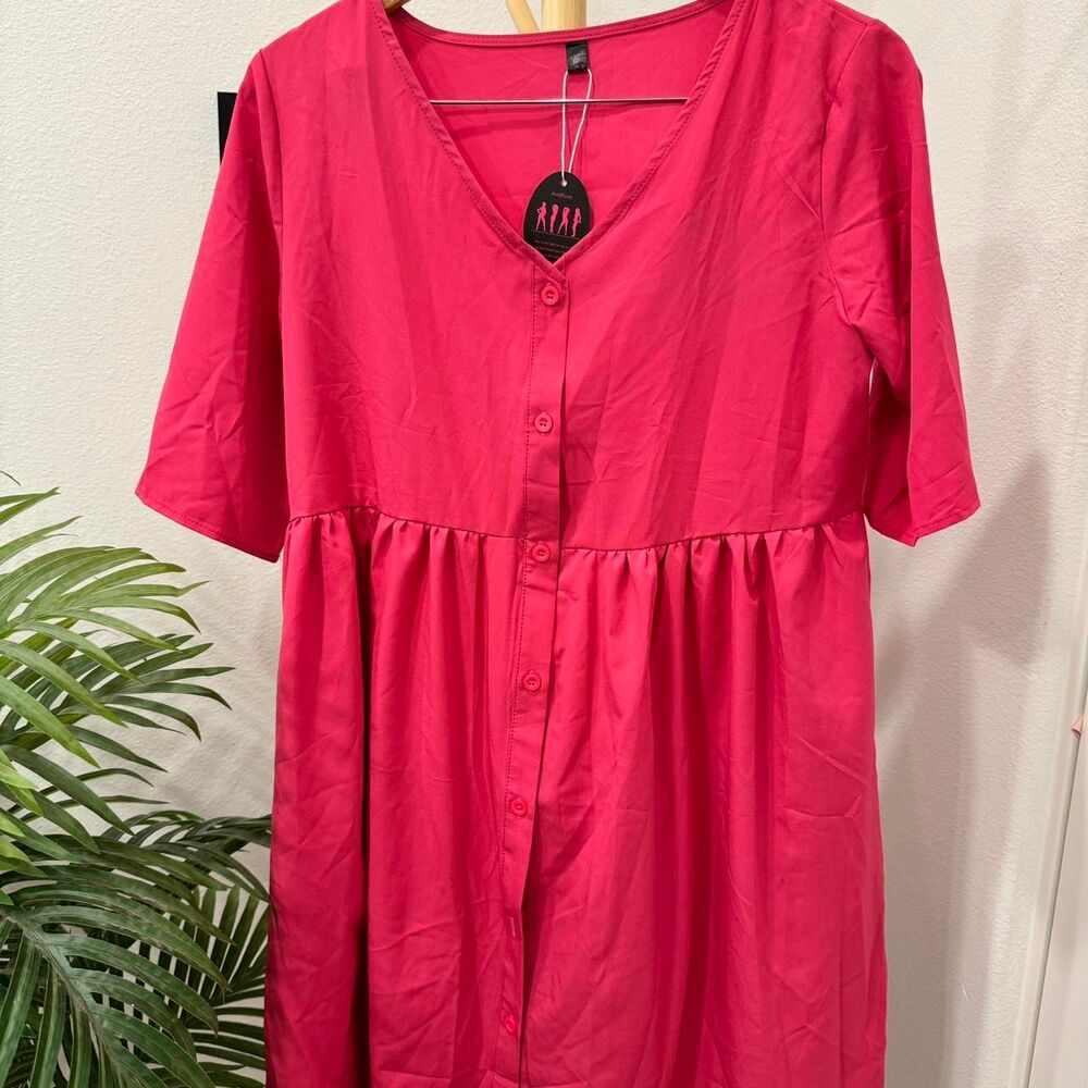 Size S Barbie Pink Babydoll Women's Dress Alove (Amazon brand)